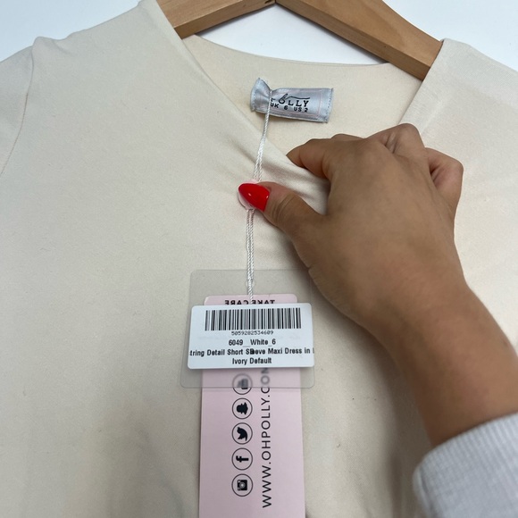 Oh Polly Cream Asymmetrical Dress - Picture 2 of 3